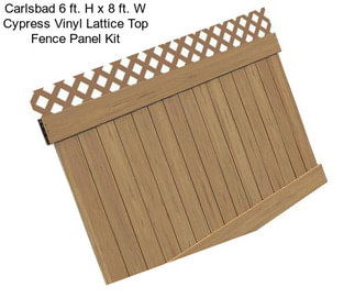 Carlsbad 6 ft. H x 8 ft. W Cypress Vinyl Lattice Top Fence Panel Kit