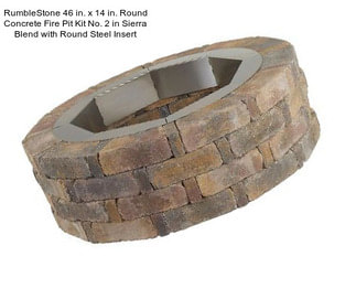 RumbleStone 46 in. x 14 in. Round Concrete Fire Pit Kit No. 2 in Sierra Blend with Round Steel Insert