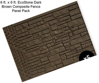 6 ft. x 6 ft. EcoStone Dark Brown Composite Fence Panel Pack