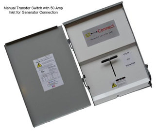 Manual Transfer Switch with 50 Amp Inlet for Generator Connection