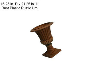 16.25 in. D x 21.25 in. H Rust Plastic Rustic Urn