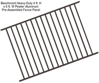 Beechmont Heavy-Duty 4 ft. H x 6 ft. W Pewter Aluminum Pre-Assembled Fence Panel