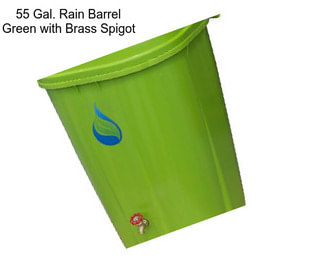 55 Gal. Rain Barrel Green with Brass Spigot
