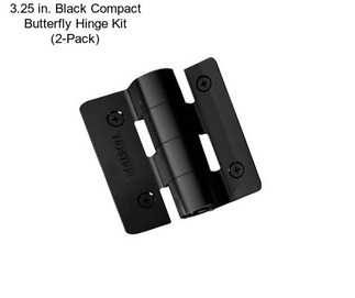 3.25 in. Black Compact Butterfly Hinge Kit (2-Pack)