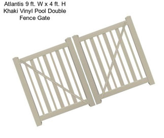 Atlantis 9 ft. W x 4 ft. H Khaki Vinyl Pool Double Fence Gate