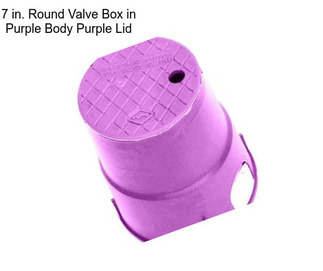 7 in. Round Valve Box in Purple Body Purple Lid