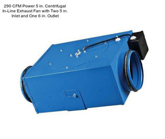290 CFM Power 5 in. Centrifugal In-Line Exhaust Fan with Two 5 in. Inlet and One 6 in. Outlet
