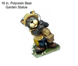 16 in. Polyresin Bear Garden Statue