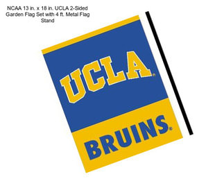 NCAA 13 in. x 18 in. UCLA 2-Sided Garden Flag Set with 4 ft. Metal Flag Stand