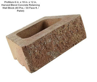 ProMuro 6 in. x 18 in. x 12 in. Harvest Blend Concrete Retaining Wall Block (40 Pcs. / 30 Face ft. / Pallet)