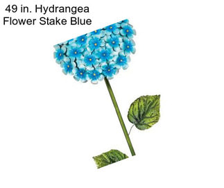 49 in. Hydrangea Flower Stake Blue