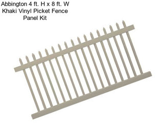 Abbington 4 ft. H x 8 ft. W Khaki Vinyl Picket Fence Panel Kit