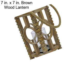 7 in. x 7 in. Brown Wood Lantern