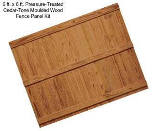 6 ft. x 6 ft. Pressure-Treated Cedar-Tone Moulded Wood Fence Panel Kit