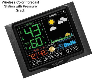 Wireless Color Forecast Station with Pressure Graph