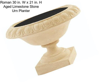 Roman 30 in. W x 21 in. H Aged Limestone Stone Urn Planter