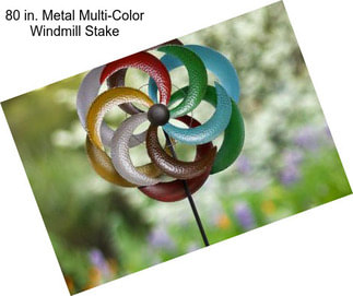 80 in. Metal Multi-Color Windmill Stake