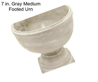 7 in. Gray Medium Footed Urn