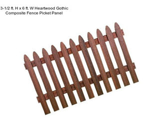 3-1/2 ft. H x 6 ft. W Heartwood Gothic Composite Fence Picket Panel