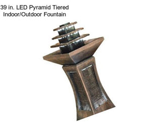 39 in. LED Pyramid Tiered Indoor/Outdoor Fountain