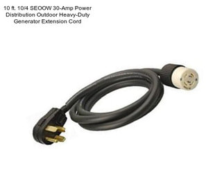 10 ft. 10/4 SEOOW 30-Amp Power Distribution Outdoor Heavy-Duty Generator Extension Cord
