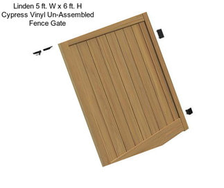 Linden 5 ft. W x 6 ft. H Cypress Vinyl Un-Assembled Fence Gate