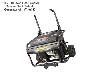 5500/7000-Watt Gas Powered Remote Start Portable Generator with Wheel Kit