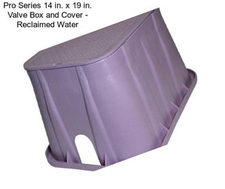 Pro Series 14 in. x 19 in. Valve Box and Cover - Reclaimed Water