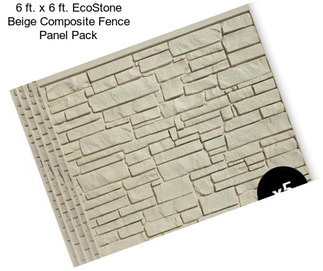 6 ft. x 6 ft. EcoStone Beige Composite Fence Panel Pack