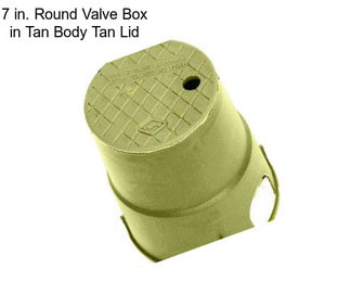 7 in. Round Valve Box in Tan Body Tan Lid