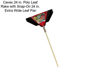 Cavex 24 in. Poly Leaf Rake with Snap-On 24 in. Extra Wide Leaf Pan