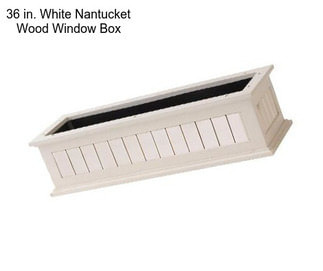 36 in. White Nantucket Wood Window Box