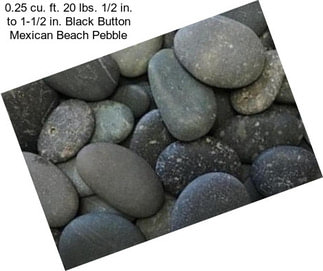 0.25 cu. ft. 20 lbs. 1/2 in. to 1-1/2 in. Black Button Mexican Beach Pebble