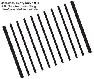 Beechmont Heavy-Duty 4 ft. x 4 ft. Black Aluminum Straight Pre-Assembled Fence Gate