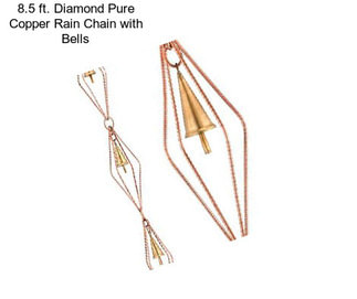 8.5 ft. Diamond Pure Copper Rain Chain with Bells