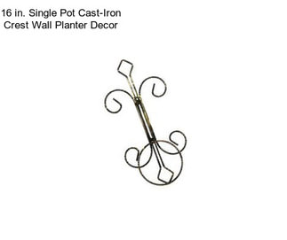 16 in. Single Pot Cast-Iron Crest Wall Planter Decor