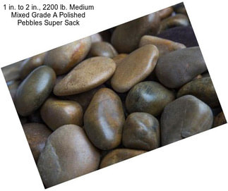 1 in. to 2 in., 2200 lb. Medium Mixed Grade A Polished Pebbles Super Sack