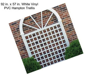 92 in. x 57 in. White Vinyl PVC Hampton Trellis