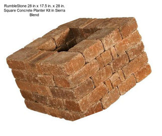 RumbleStone 28 in x 17.5 in. x 28 in. Square Concrete Planter Kit in Sierra Blend