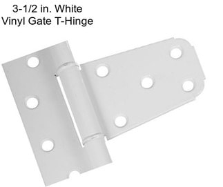 3-1/2 in. White Vinyl Gate T-Hinge