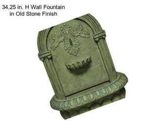 34.25 in. H Wall Fountain in Old Stone Finish