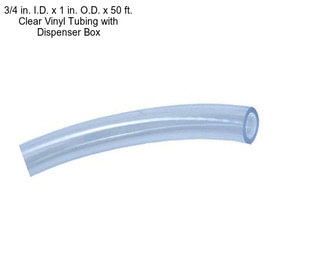 3/4 in. I.D. x 1 in. O.D. x 50 ft. Clear Vinyl Tubing with Dispenser Box