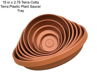 15 in x 2.75 Terra Cotta Terra Plastic Plant Saucer Tray