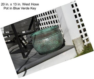 20 in. x 13 in. West Hose Pot in Blue Verde Key