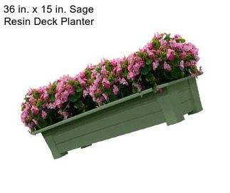 36 in. x 15 in. Sage Resin Deck Planter