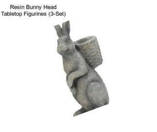 Resin Bunny Head Tabletop Figurines (3-Set)