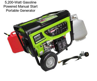 5,200-Watt Gasoline Powered Manual Start Portable Generator