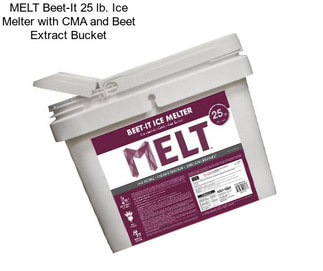 MELT Beet-It 25 lb. Ice Melter with CMA and Beet Extract Bucket