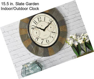15.5 in. Slate Garden Indoor/Outdoor Clock