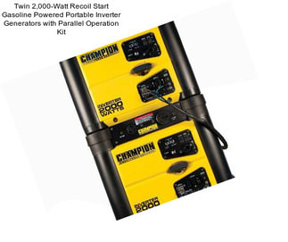 Twin 2,000-Watt Recoil Start Gasoline Powered Portable Inverter Generators with Parallel Operation Kit